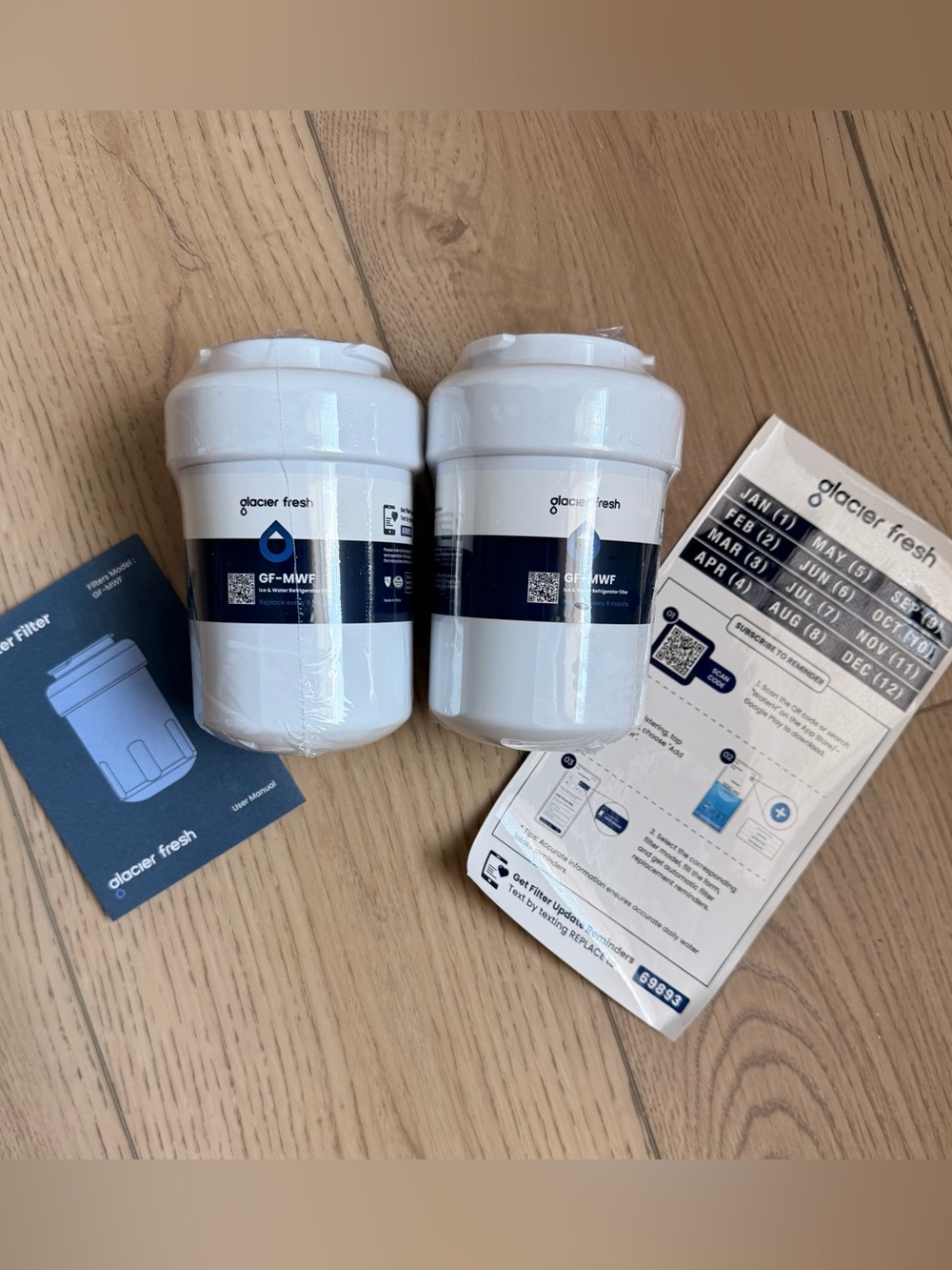Glacier Fresh Set of Two - GF-MWF Water Filter Replacements- White
